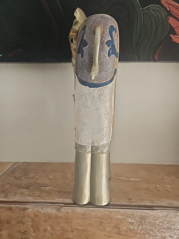 Resin Wood Effect Statue Elephant Ornament Figurine  - Image 2 of 4