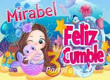 Mermaid Birthday backdrop | Under the sea backdrop| Banner  photo booth 7x5ft