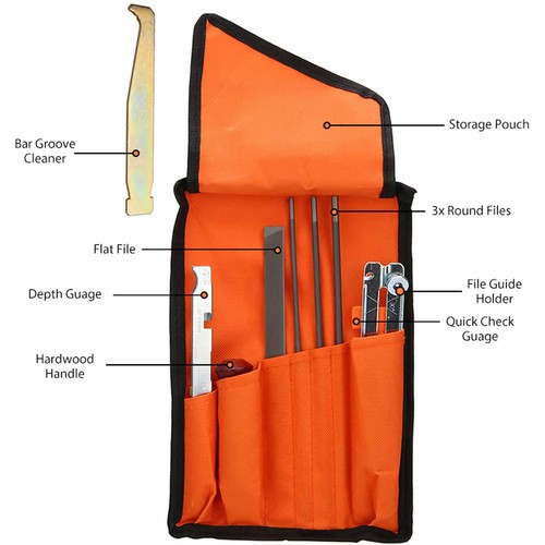 Schärfset Feile Tasche 10Pcs Set Feilen Für Motorsäge Kette Kettensägen Schärfen - Bild 7 von 12