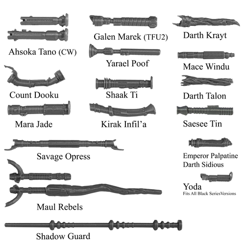 Star Wars Black Series CUSTOM Replacement Lightsaber (1/12) 6 inch Volume 2 - Picture 25 of 31