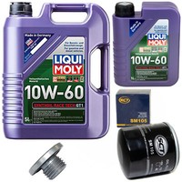 MotoröL Set 10W-60 Liqui Moly 6 Liter + ÖLfilter + Schraube FüR Opel Omega Astra