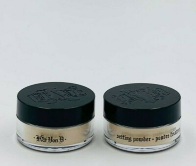2 Kat Von D Lock It Setting Powder Translucent 1.4 g Travel Size NEW FREE SHIP