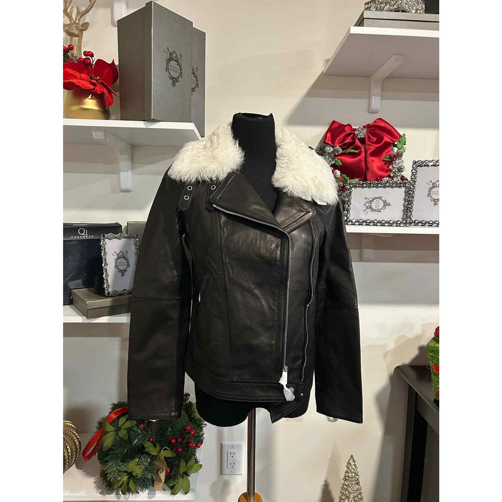 Theory Pomono B Wilmore Bonded Lamb Leather Jacket, Medium image 8