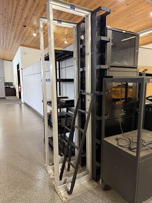 Chatsworth 45U 2 Post Open Frame Network Rack w/ Vertical Cable ...