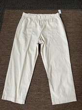 GAP 1969 NWT Cream Women's Elastic Waist OFF DUTY KHAKI Tapered Cargo Pants XL