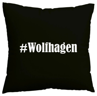 Kissenbezug #Wolfhagen I love Wolfhagen Schwarz 136197