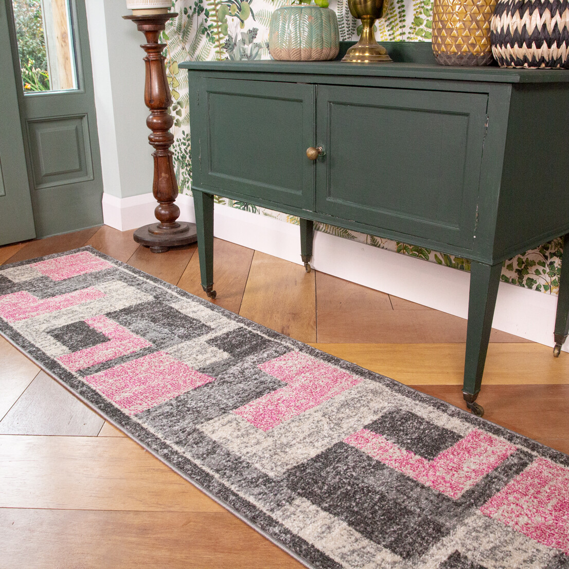 Modern Blush Pink Rugs Small Large Transitional Trellis Rug Long
