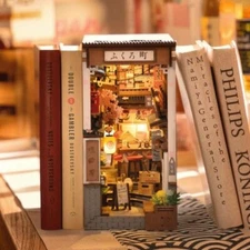ROBOTIME Dolls House Miniature Sakura Wine Alley Book Nook 3D Puzzle DIY Gift