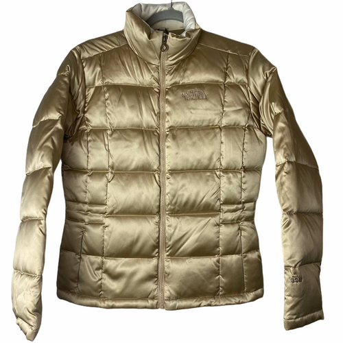 north face gold puffer jacket