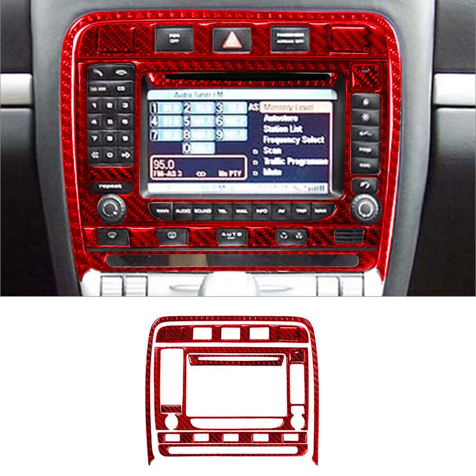 Полный комплект отделки салона из красного углеродного волокна для Porsche Cayenne Sport 29 шт. - Изображение 2 из 4