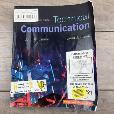 Technical Communication (14th - Paperback, by Lannon John M.; - Acceptable