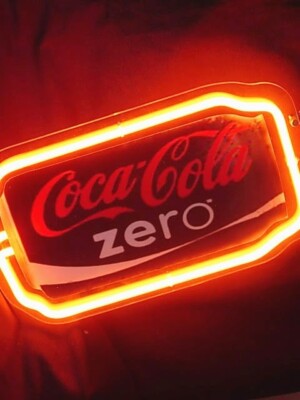 20''x8'' Coca Cola Zero Soft Drink Acrylic Neon Sign Light Lamp Display Glass QL