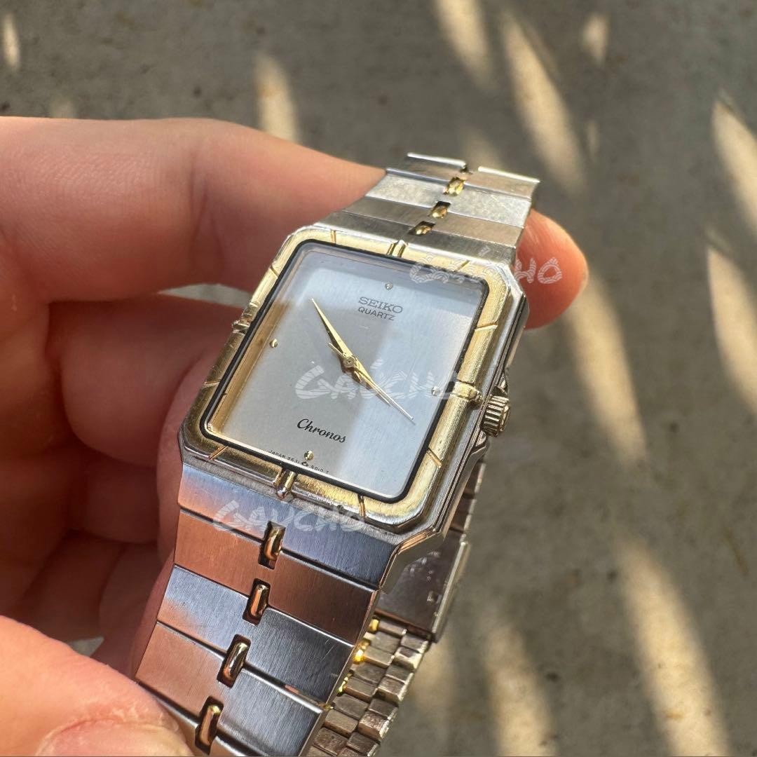 New Battery SEIKO Rectangular Square Vintage Tank… - image 2