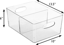 2 - ClearSpace Clear Plastic Storage Bins Pantry Organizers Storage Containers