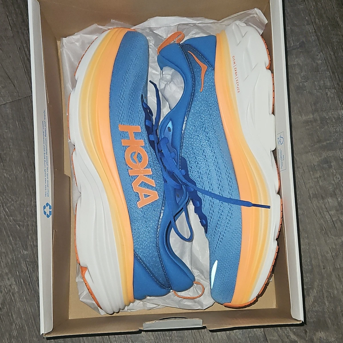 Hoka One One Mens Bondi 8 1123202 CSVO Blue Running Shoes Sneakers Size 12.5D Hoka One One Bondi 8 Mens 11.5 D Shoes Blue | Mercari main image 4