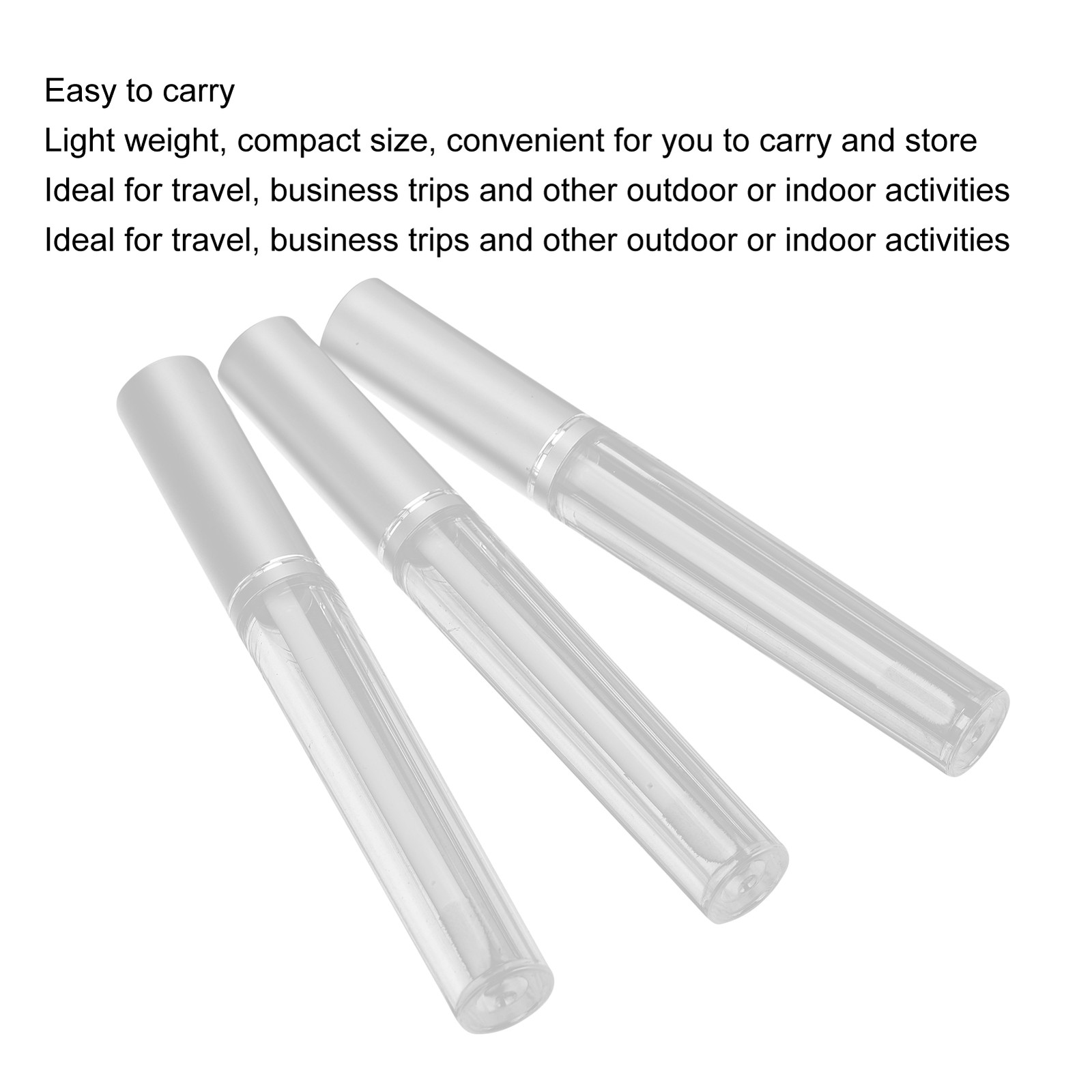 20pcs 3ml Lip Gloss Tube Reusable Empty Refillable Lip Balm Bottle Clear Pla BLW