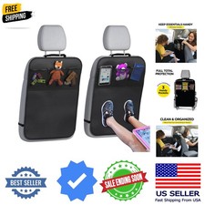 Back Seat Cover For Kids  3 Pocket Storage Organizer, 2 Pack X-Large Waterpr...