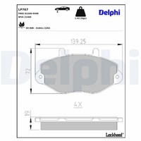 Delphi BremsbelÄGe Satz Vorderachse Passend FÜR Ford Transit | LP767
