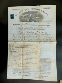 HISTORISCHE US VERSICHERUNGS POLICE!!! 1872!!!