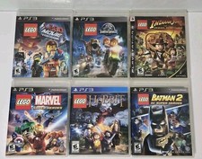 Playstation 3 Lego Video Game 6 Game Bundle The Hobbit, Marvel, Batman, etc. 
