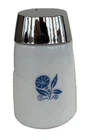 Vintage Santa Barbara Dispensers Inc Milk Glass Sugar Shaker Blue Morning Glory