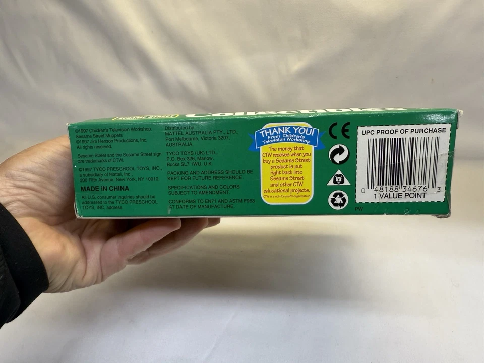 复古 未拆封 1997 年 Tyco 幼儿园 芝麻街 COOKIE BIG BIRD GROUCH 公仔 — 第 4/4 张图片