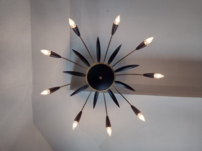 Sputnik Leuchter 50er 60er Mid Century Lampe Fireworks Chandelier 60s Vintage