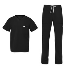 FIGS Leon Top  Cairo Pants Scrub Set for Men   Classic V-Neck, Straight Leg,...