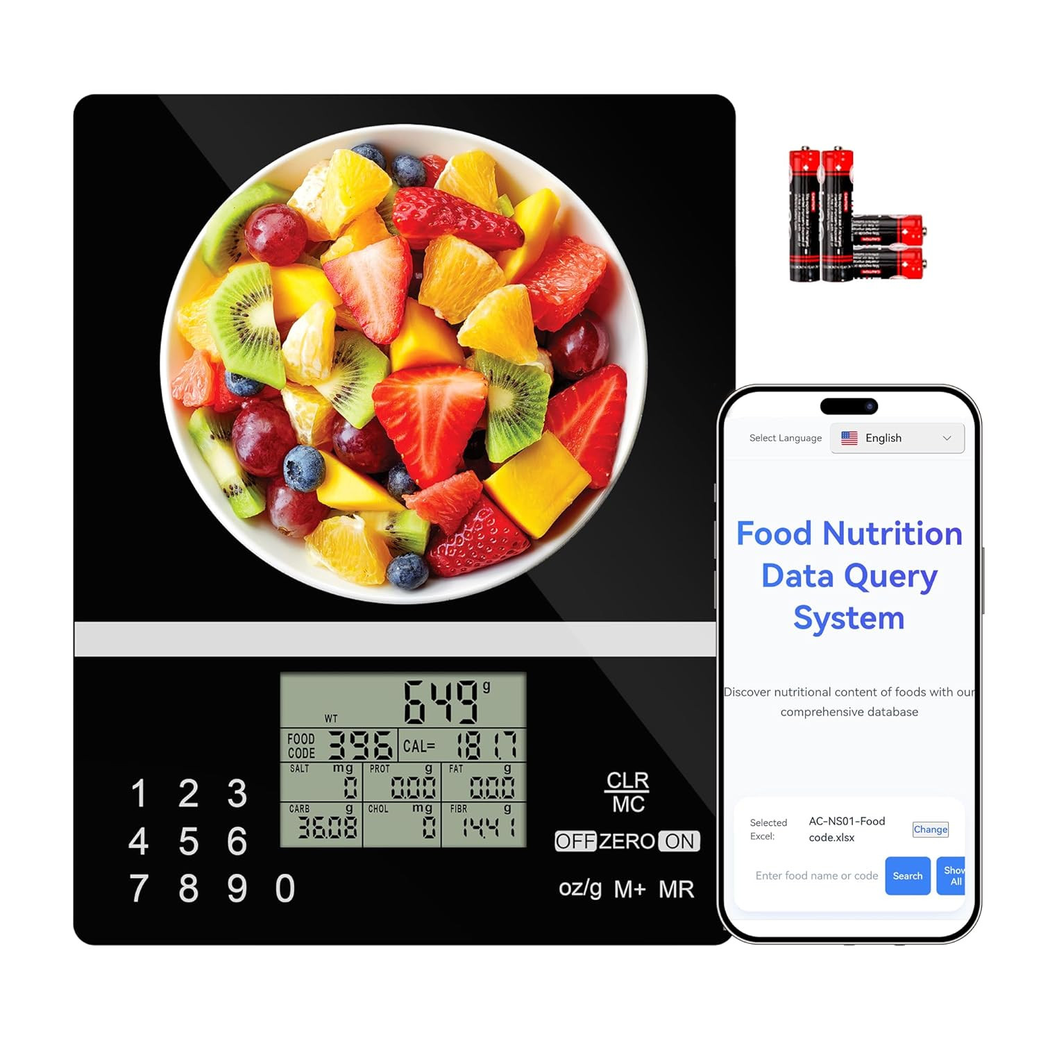 Bilancia Nutrizionale Intelligente 5kg: Monitora Calorie e Macro