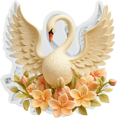Swan Polymer Clay Mold Swan Flower Silicone Molds for DIY Crafts Epoxy Resin Cas