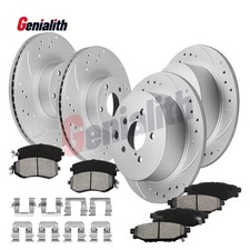 Front Rear Drilled Slotted Rotors Brake Pads for Subaru XV Crosstrek Forester