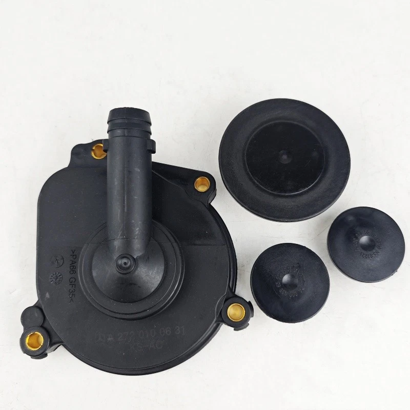 For Mercedes Oil Separator Crankcase Vent Valve PVC Breather + Cam Plugs Kit New Foto 4 de 4