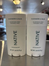 Native CASHMERE & RAIN Deodorant 2.65oz LIMITED EDITION Lot Of 2