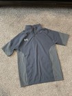 EUC Under Armour Youth Medium Short Sleeve 1/4 Zip Pullover Shirt gray Athletic — photo 3