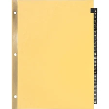 Business Source A-Z Black Leather Tab Index Dividers 