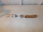 Vintage STAINLESS Antler Handle Meat Fork RUNNING DEER Germany — photo 4