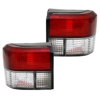 RüCkleuchten Set Klarglas FüR VW T4 Bus Bj. 1990-2003 Rot/Chrom