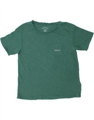 ROXY Jungen Grafik T-Shirt Oberteil 13-14 Jahre XL grün Baumwolle S205