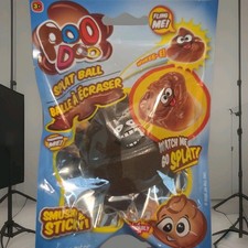 JA RU Poo Doo Splat Ball Squishy Sticky Toy, Brown Poop Theme