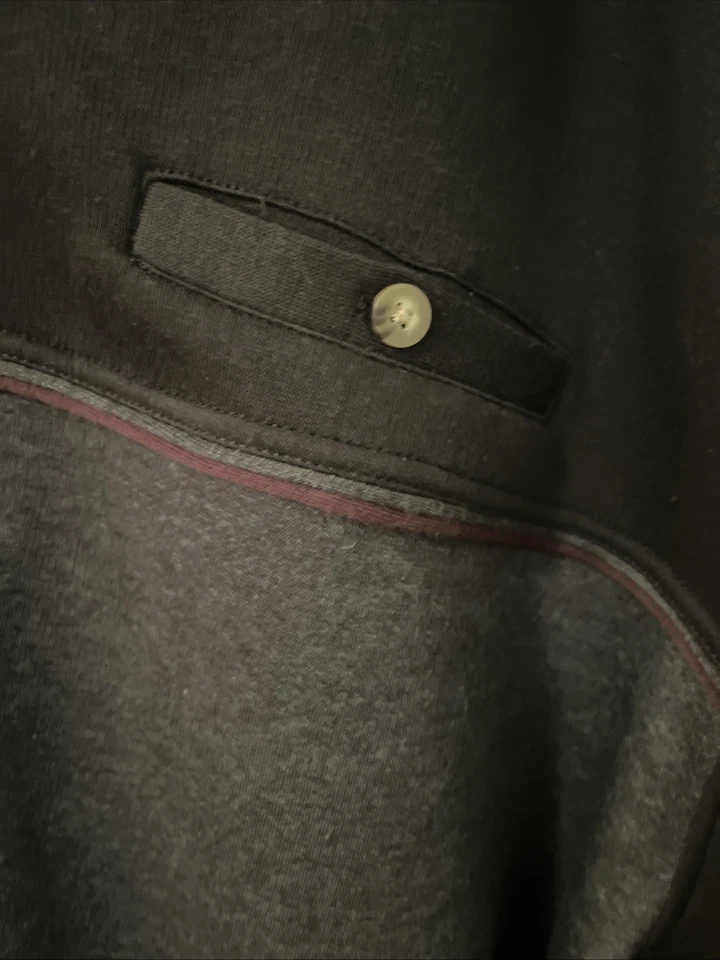 Sudadera Pullover Norm Thompson Para Hombre 1/4 Cremallera Negra/Gris Oscuro XXL Foto 4 de 4