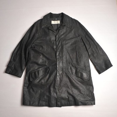 Mens Manufacture SERAPHIN Leather Coat Jacket Deatchable Liner size 52