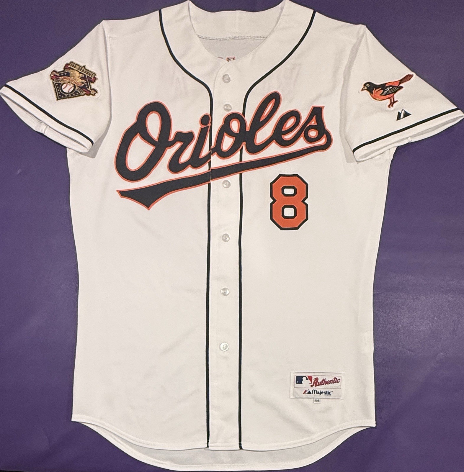 Rare Authentic 2001 Cal Ripken Jr Baltimore Orioles On-Field Majestic Jersey 44