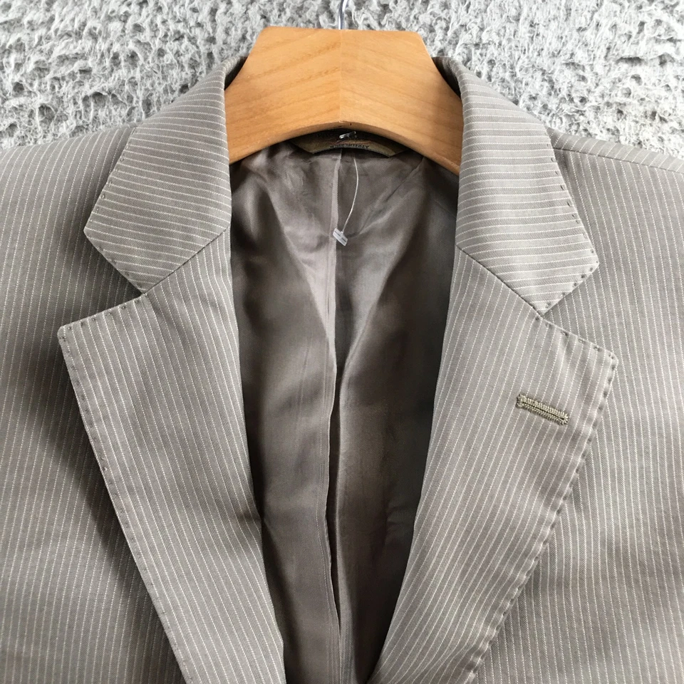 Pronto Uomo Signature Coat Blazer Jacket Mens 41 Regular Gray Wool Long Sleeve - Image 3 of 4
