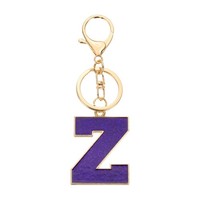 Anfangsbuchstabe SchlüSselanhäNger Alphabet Buchstabe A-Z SchlüSselring Lila (Z)