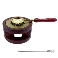 Wax Seal Warmer Kit Furnace Tool Wax Seal Stamp Warmer Stand with Spoon