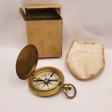 WWII U.S. Army Officer Waltham Brass U.S. Military Compass Collectible