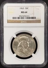 1963 Franklin Half Dollar certified MS 64 by NGC!