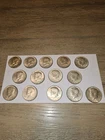 Kennedy Half Dollars Lot of (14) 40% Percent Silver 1969