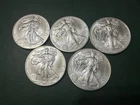 Lot of 5 - $1 American Silver Eagle Coin 1 oz BU - 2014