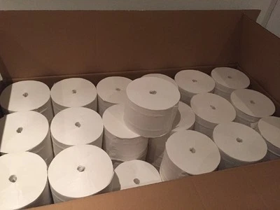 WIPER ROLLS 2Ply White Coreless Toilet Tissue Rolls 72 rolls ( 2 boxes X 36 ROLLS )